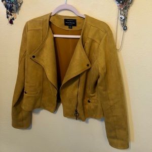 Mustard yellow suede jacket